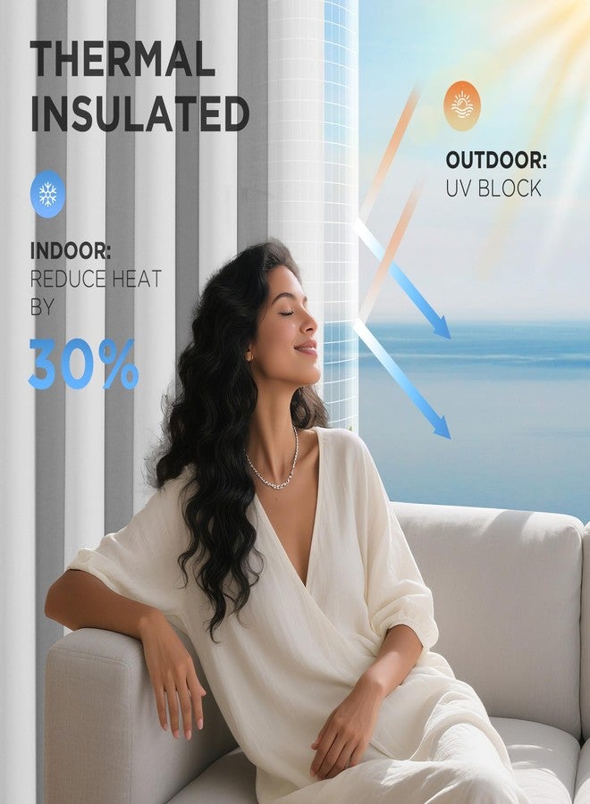 Joydeco Blackout Door Curtain for Doorway Privacy 78 Inches Long, Grommet Closet Curtain for Open Closet, Room Divider for Bedroom Living Room (Greyish White, 40Wx78L, 1 Panel) - Image 5